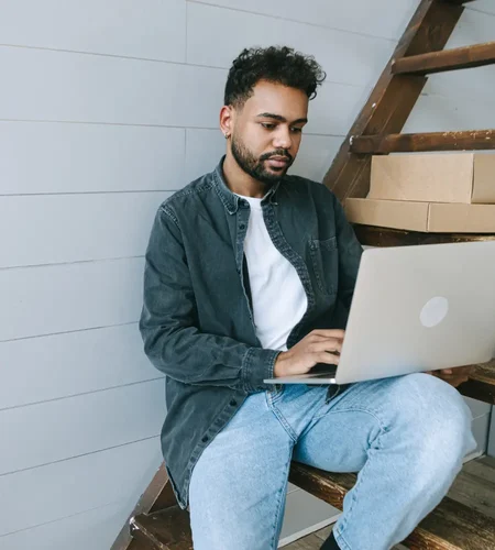 student on laptop